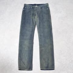 黒タグ GIORGIO ARMANI フェードブルー 加工 デニムパンツ 31 - メルカリ