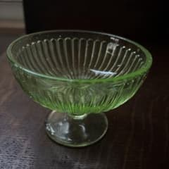 プレスガラス 大正ロマン デザートカップ アンティーク ガラス レトロ