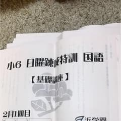 浜学園日曜錬成国語 小6 全10回 2018年度 2回分は解答なしのサムネイル