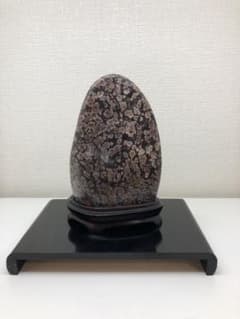 梅花石 鑑賞石 台座付 水石 盆石 置物 インテリア 約15cm - メルカリ