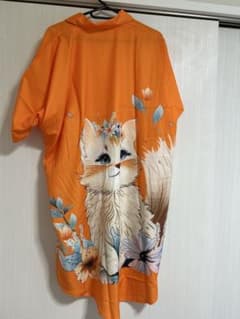猫柄 半袖シャツ オレンジのサムネイル