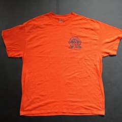 GILDAN 企業系Tシャツ 企業ロゴ オレンジ XL 古着　アメカジのサムネイル