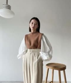CLANE 2WAY VOLUME SLEEVE KNIT TOPSのサムネイル