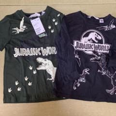 Tシャツ　ロンT  110  2枚セット　半袖　長袖　ジュラシックワールド　恐竜のサムネイル