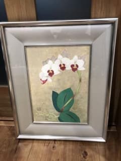 絵画 「日本画」花⓵ 日展出品受賞経験者が描いた一品です(^-^)v