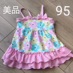 ★水あそびパンツサービス★水着　95　女の子　ワンピース　西松屋　◆最終価格◆のサムネイル