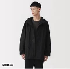 MUJI Labo コットンライトキャンバス　フーデッドブルゾン　黒M 婦人 コットンライトキャンバス フードブルゾン | 無印良品