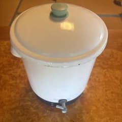 Enamel Water Jug, Antique Vintage Gardening Goods, Retro