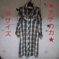 おまとめ３点★チチカカ★チェックワンピース★白紺系のサムネイル