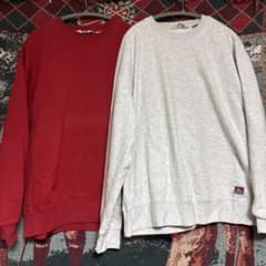 古着/BEN DAVIS スウェット 2枚セット レッド グレー L ゴリラ 冬のサムネイル
