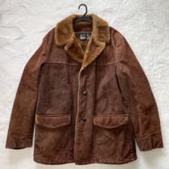 【XL】sears レザーショップ スエードジャケット　チェスターコート　くるみ XL】sears レザーショップ スエードジャケット チェスターコート