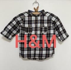 【新品・未使用】H&M キッズ チェック柄 長袖シャツのサムネイル