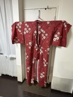 レディース 浴衣 単品 赤地 花柄のサムネイル