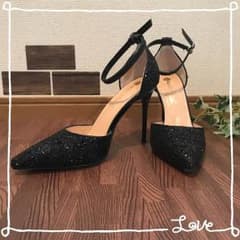 【美品】キラキラ★ラメのパーティ用パンプスのサムネイル