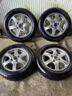 2本セット② BS NEWNO 155/65R13 夏タイヤ アルミホイール付 - メルカリ