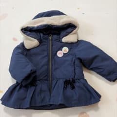 petit main 中綿コート 90cm ネイビーのサムネイル