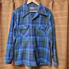 70s USA製】ペンドルトン オンブレチェック ウール XL シャドー - メルカリ