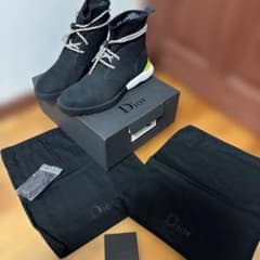 本物Christian Diorコンバットスエードハイカットブーツ145800円 