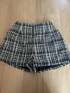 ツイード ショートパンツ ブラック ホワイト