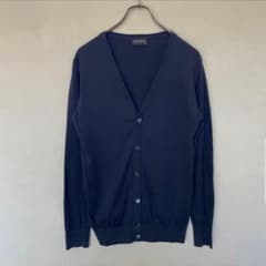 JOHN SMEDLEY ネイビー Vネック カーディガン XSのサムネイル