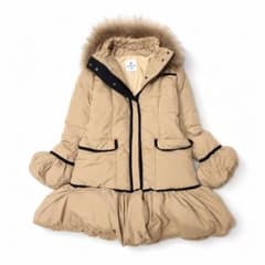 美品 ランバンオンブルー ラクーンファー ダウンジャケット 安室奈美恵 