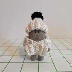 aoka様専用　おぱんつ君★ニット帽&マフラーセット　ぬい服　ハンドメイドのサムネイル