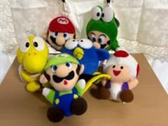 レトロ スーパーマリオ ぬいぐるみ 6体セット バンプレスト 当時物のサムネイル