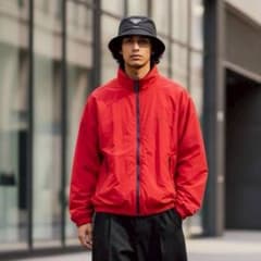m199】90s Eddie Bauer ウォームアップジャケット XL 赤 - メルカリ