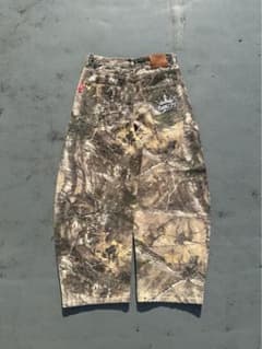 9090 リアルツリー ワイドパンツ King Logo Slub Denim - メルカリ