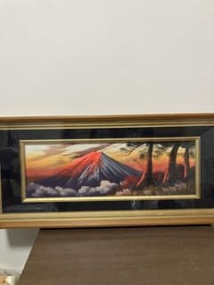 赤富士 絵画 額装 日本画 風景画