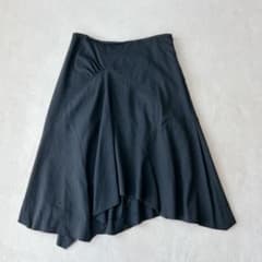 美品✨ イッセイミヤケ ミニスカート プリーツ 青 アシンメトリー 変形 M イッセイミヤケ ロングスカート 変形 アシンメトリー ブラック 2