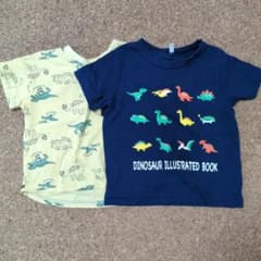 恐竜柄 半袖Tシャツ 2枚セットのサムネイル