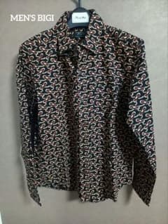 MEN'S BIGI 長袖シャツ 総柄