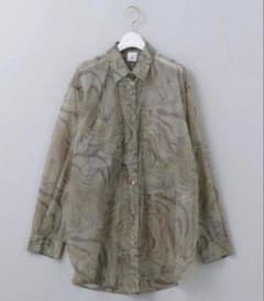 シャツ/ブラウス(長袖/七分) roku 6 suke marble shirt 6(ROKU) SUKE MARBLE PRINT SHIRT/シャツ 36 - メルカリ