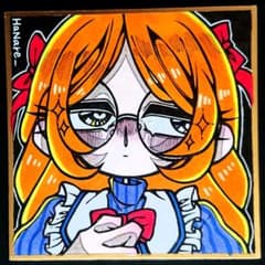 ね*。様 【ミニ原画】一点物 アナログ イラスト オリジナル 創作