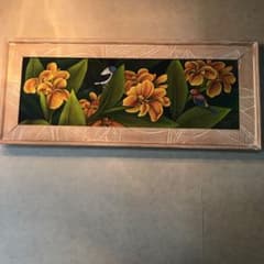 フラワーバード絵画インテリアバリ島アジアのサムネイル