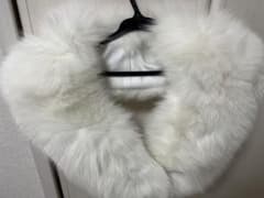 SAGA FURS ホワイトファーショール　成人式ファーのサムネイル