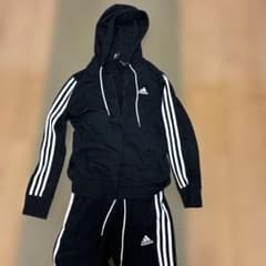 adidas アディダス ジャージ上下セット パーカー S 黒のサムネイル