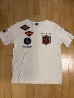 AVIREX U.S. NAVY ワッペン Tシャツ ホワイト Lのサムネイル