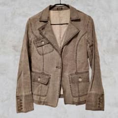00S Y2K Grunge BLACK Denim Jacketのサムネイル