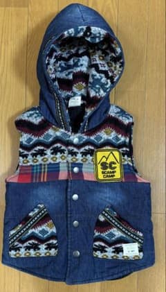 【120】キッズ・中綿ベスト【デニム・ネイティブ】のサムネイル