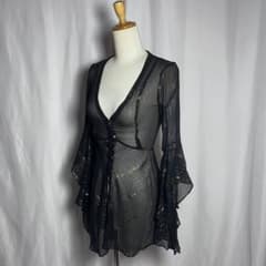 トップス Galliano Gold lame frill cardigan Galliano Gold lame frill cardigan - メルカリ