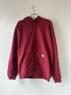 古着屋購入Carhartt ジップアップパーカー レッドのサムネイル