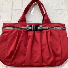 鴨居羊子 TUNIC カーラのシャーロットBag 赤 推し活 トートバッグ 軽量 