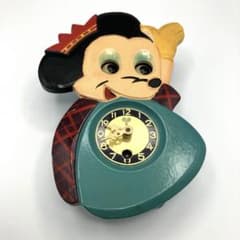 ミケン 目玉振り子時計 ヴィンテージ ミッキー ファンシークロック 当時物 ミケン 目玉振り子時計 ヴィンテージ ミッキー ファンシークロック