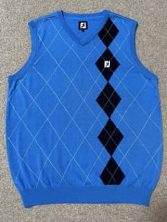 FootJoy フットジョイ FJ アーガイル ベスト XXL ブルー ゴルフのサムネイル