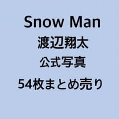 Snow Man 渡辺翔太 公式写真 54枚まとめ売りのサムネイル