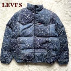 美品✨リーバイス ダウンジャケット ペイズリー 総柄 バンダナ M