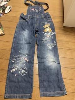 え*）様 mezzo piano デニムオーバーオール クマ刺繍 130cmのサムネイル