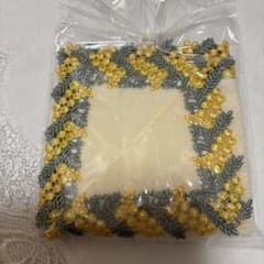 新品レア⭐️ミモザ⭐️イエロー⭐️近沢レース⭐️タオルハンカチ